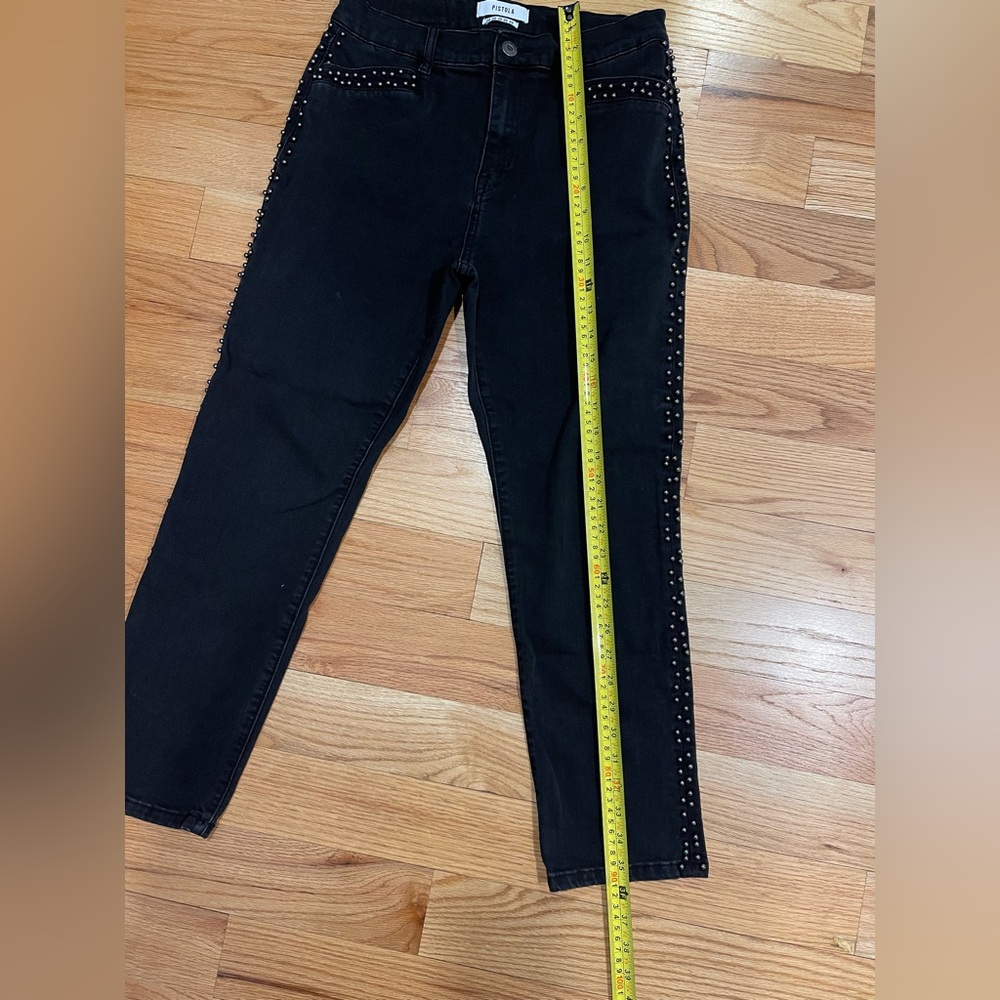 Pistola size 29 Black Studded Skinny Ankle Jeans - Picture 14 of 16